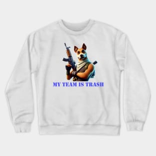 Fortnite inspired male dog warrior Crewneck Sweatshirt